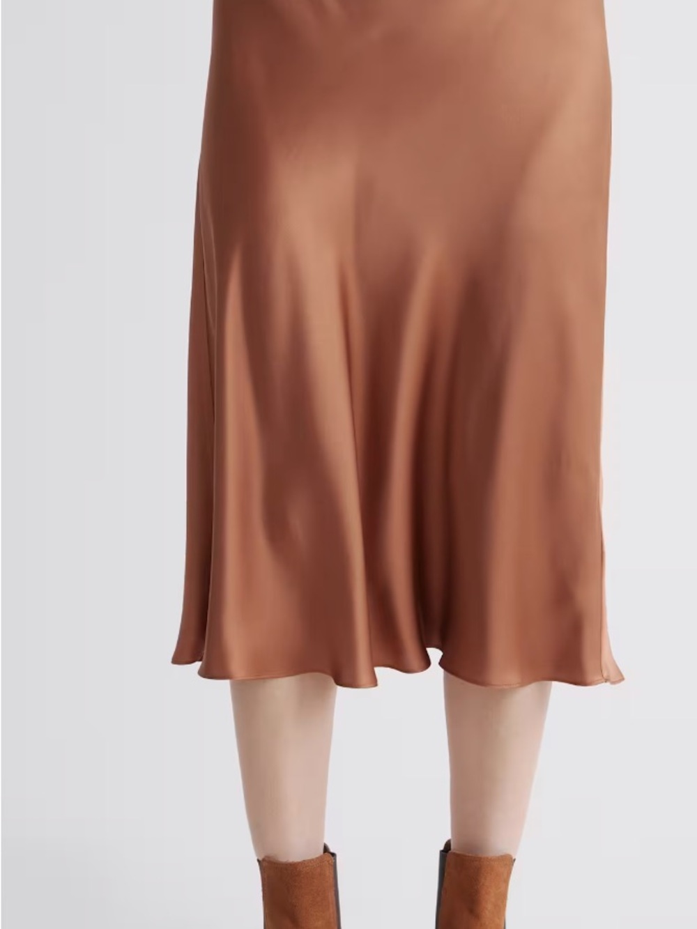 Quince 100% Washable Skirt in Copper Brown (sold out online) rust